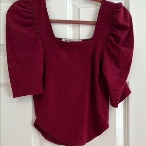 We The Free Puff Sleeve Fitted Blouse Sz S